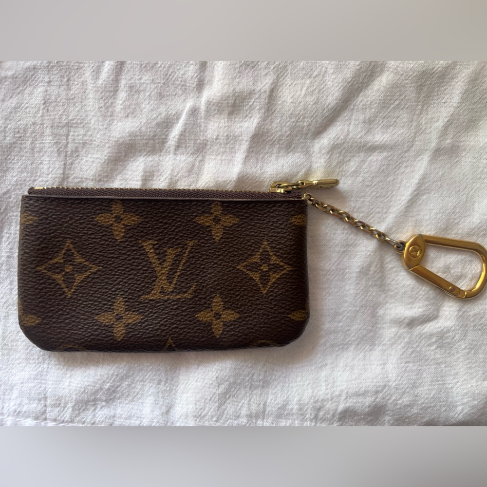 Louis Vuitton Brown and Gold Monogram Pouch